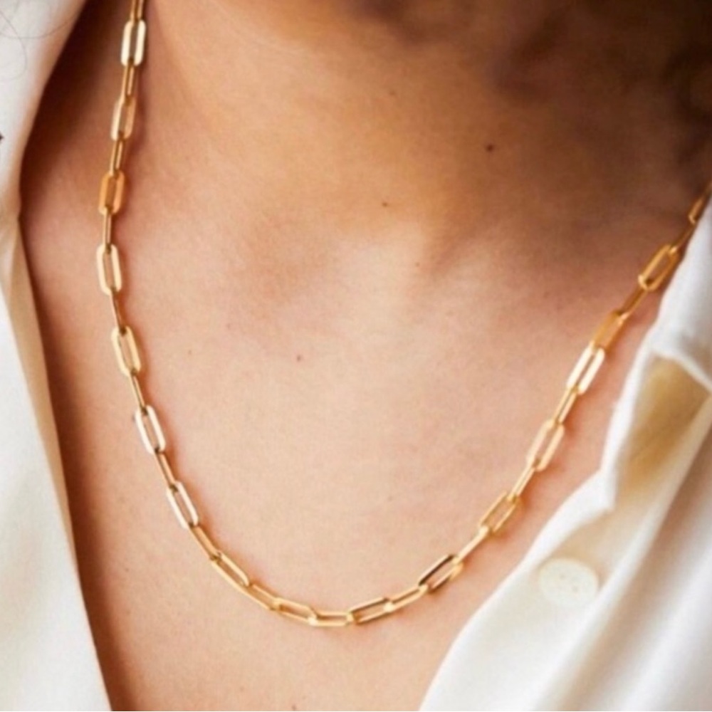 18K gold plated chain necklace